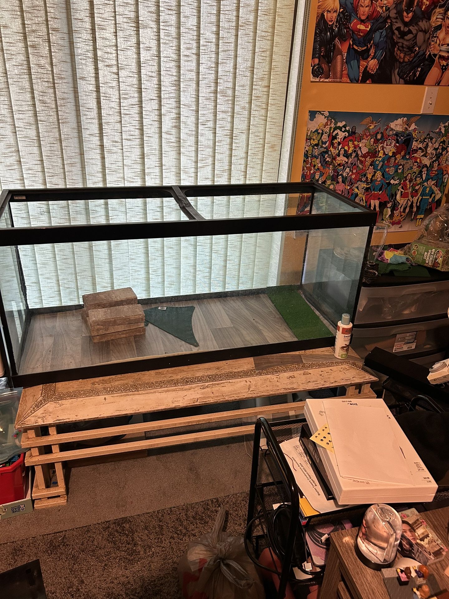 75 Gallon Tank For Sale With Cover REPTILE ONLY NOT FISH