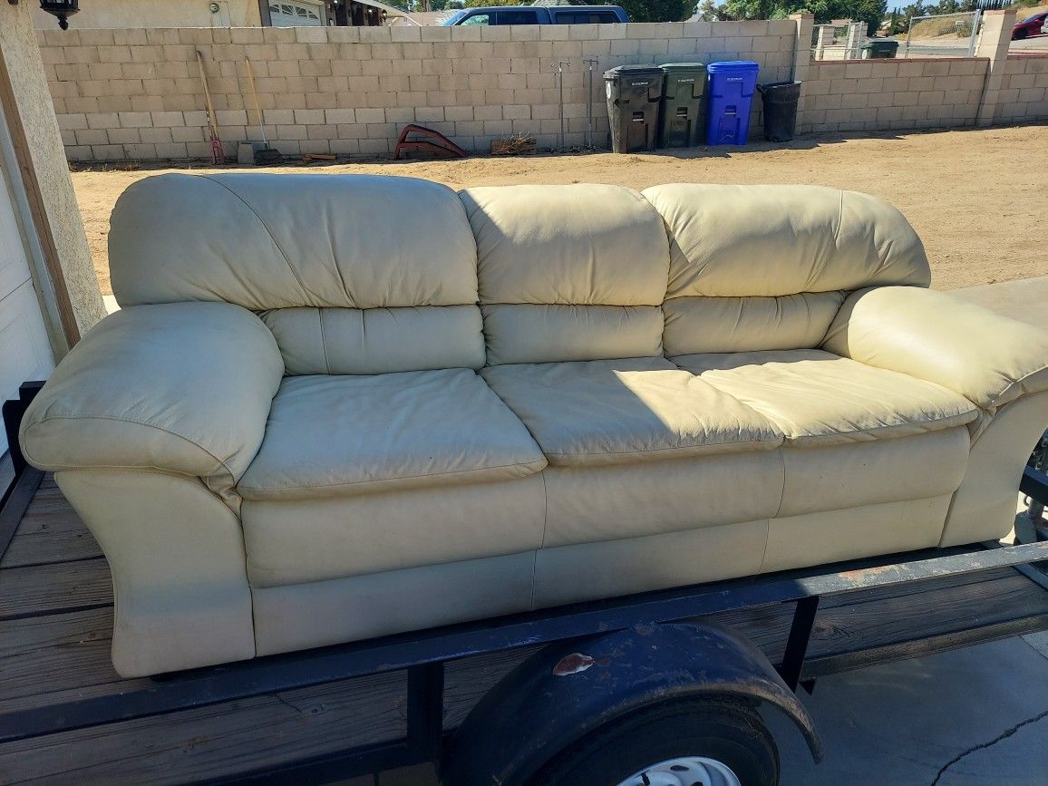 Tan Leather Couch