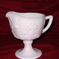 Milk Glass Creamer by Indiana Glass Co. - Colony Harvest Grape

