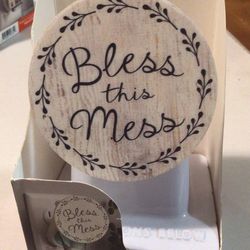Oil Diffuser “Bless This Mess” Quote New In Box