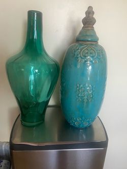 Lite blue vases
