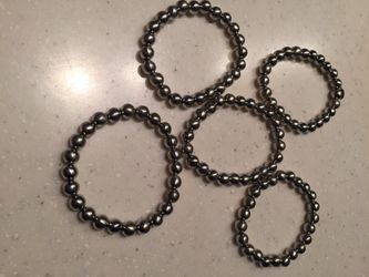 Cookie Lee Gray Beaded Bracelets Set of 5