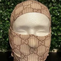 Bravest Studios Balaclava Face Mask - Shiesty Ski Mask - Brown Gucci