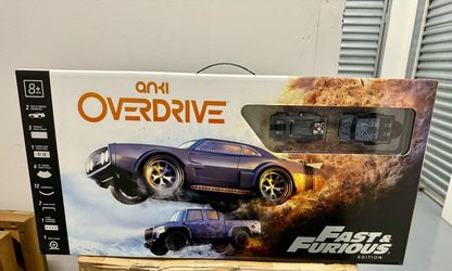 Overdrive Faast & Fuuurious Starter Set - Includes New 100MAh Long Lasting Batteries in Both Cars for Hours of Fun - Full Set w/Tracks, Charger, Two C
