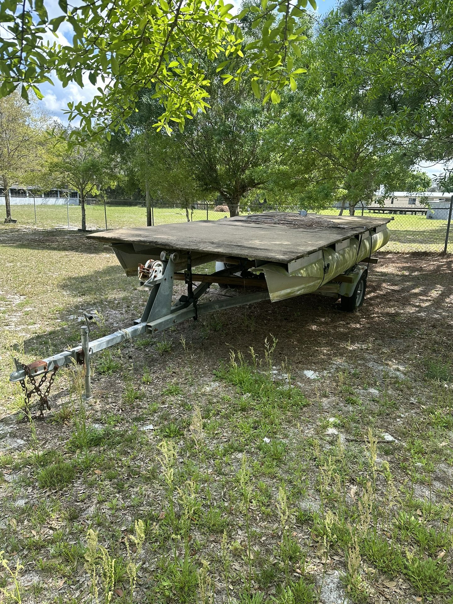 Pontoon Boat Base And Trailer 