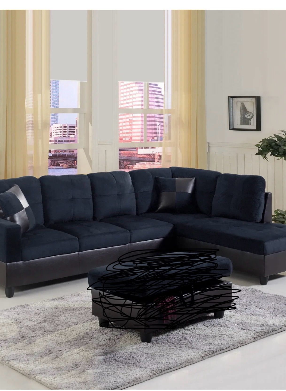 Sectional, New Black Colour