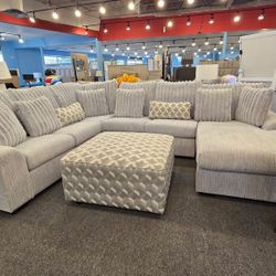 Brady Sectional With Ottoman - Financing $10 Down
