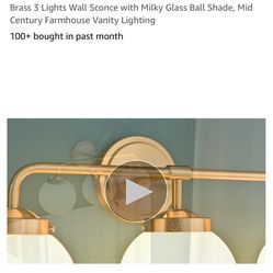 Deyidn Gold Bathroom Vanity Light Fixtures Over Mirror, 