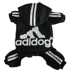 Dog Fleece Hoodies Pet Dog and Cat Clothes Puppy Winter Spring Sweatshirt Warm Sweater =Black