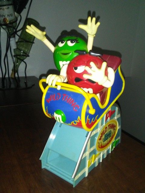M&M Candy Dispenser! Vintage! Roller Coaster Theme!