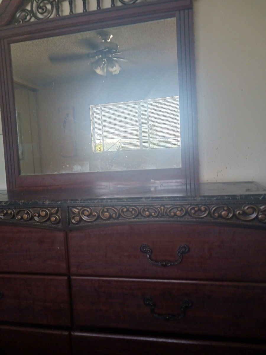 Dresser, Mirror and 2 Night Stands
