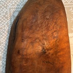  -Antique/Vintage Hand-Carved Walnut Dough Bowl – 18” Rustic Farmhouse”