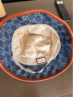 GUCCI Jacquard Denim GG Monogram Oscar Bucket Hat