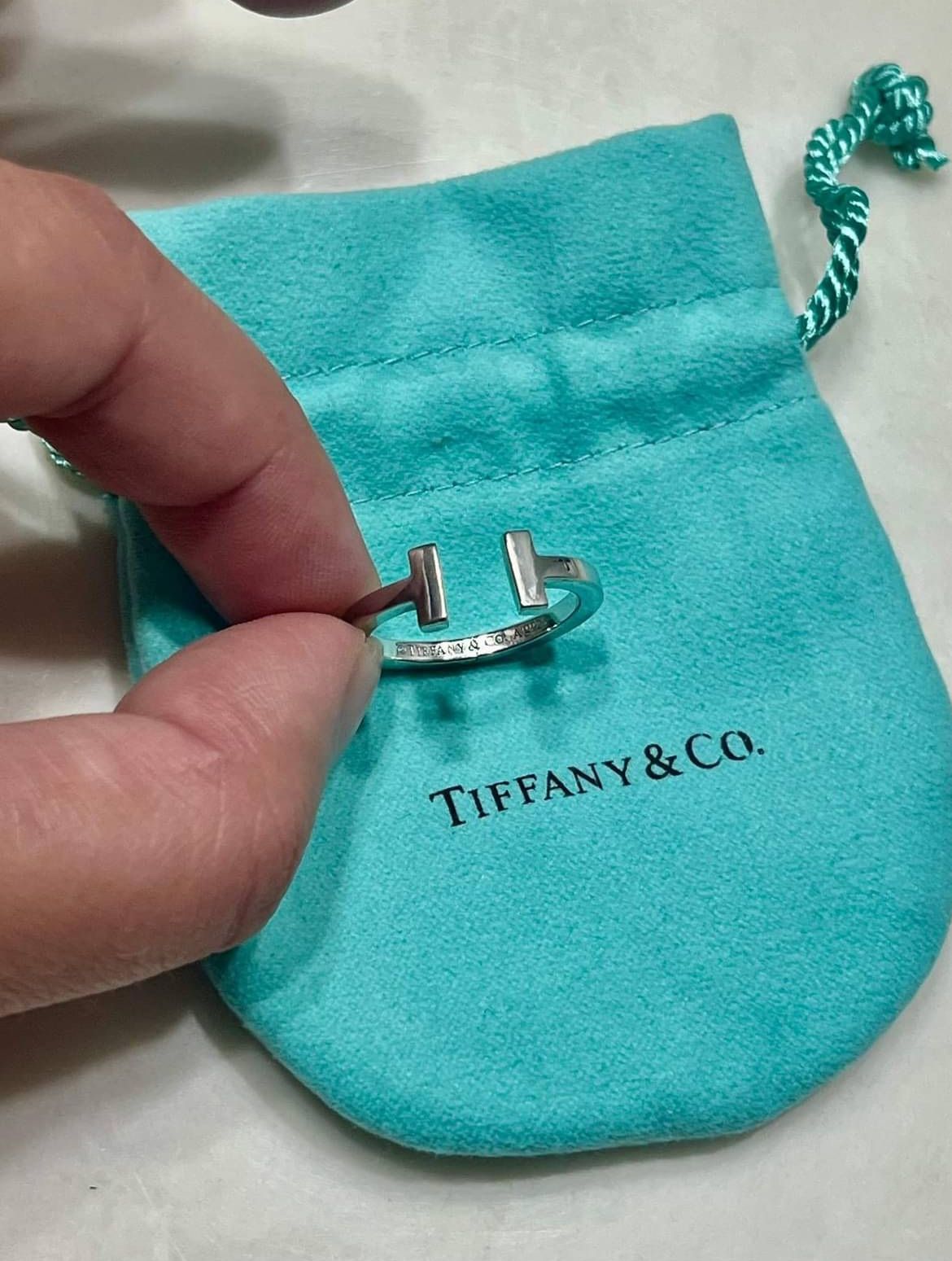 Tiffany & Co. T Square Ring Size 8