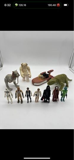 Vintage Kenner Star Wars Action Figure Lot with Vehicles