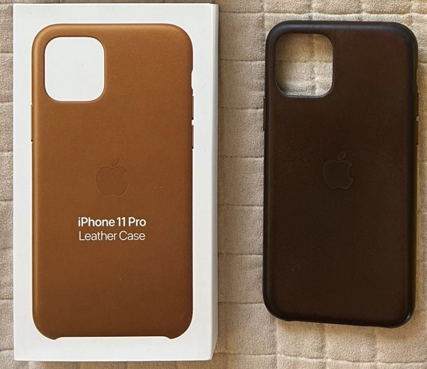 iPhone 11 Pro Apple Leather Case Saddle Brown