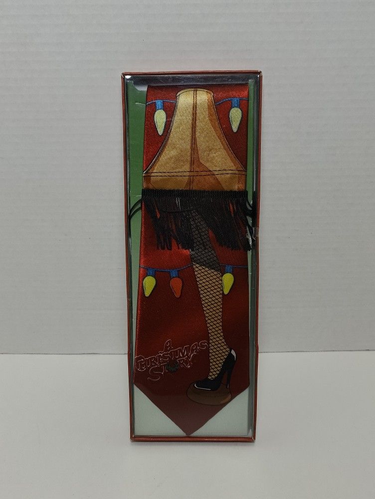 Neca Christmas Story Leg Lamp Necktie Red Fringe