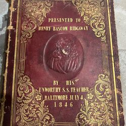 1846 Harper’s Illuminated Bible – Rare Presentation Copy – Gilt Red Leather