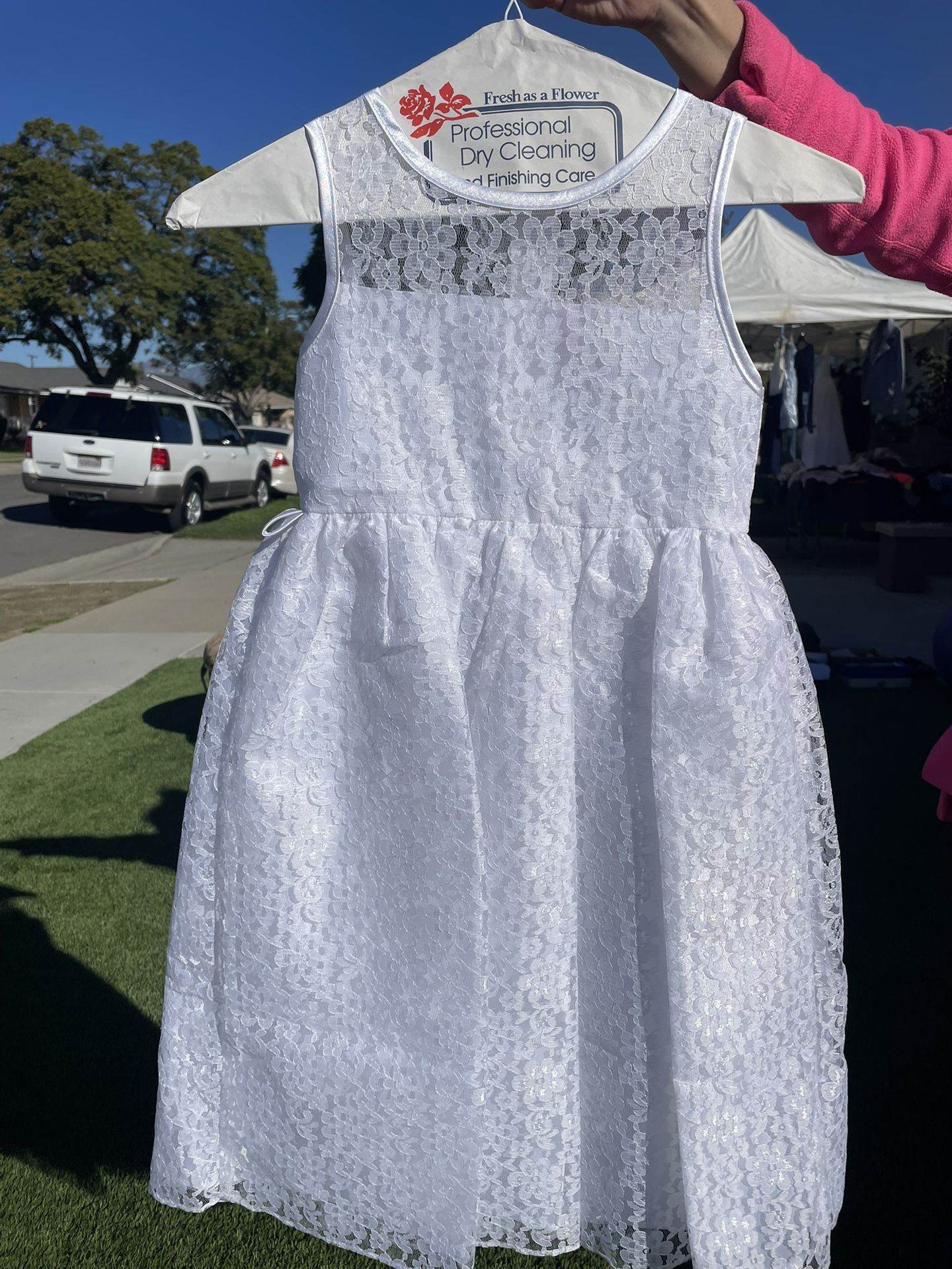 Kids White Dress