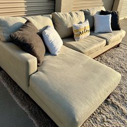 Woven Fabric 2-Piece Sectional 