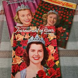 3 Vintage Pasadena Rose Parade Pictorials Lot (1950/52/53)