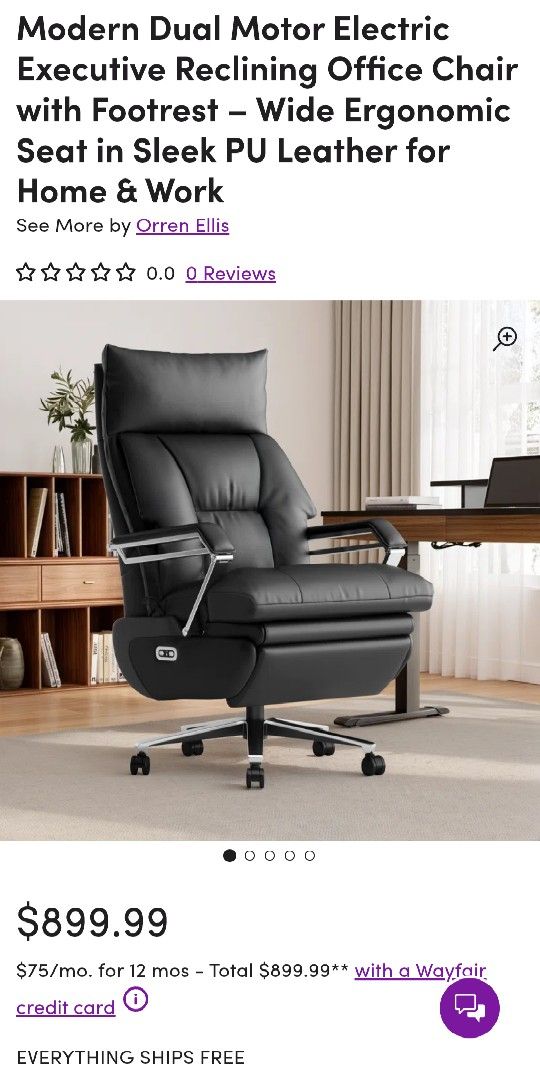 Modern Electric Recliner W/ Rechargeable Battery 