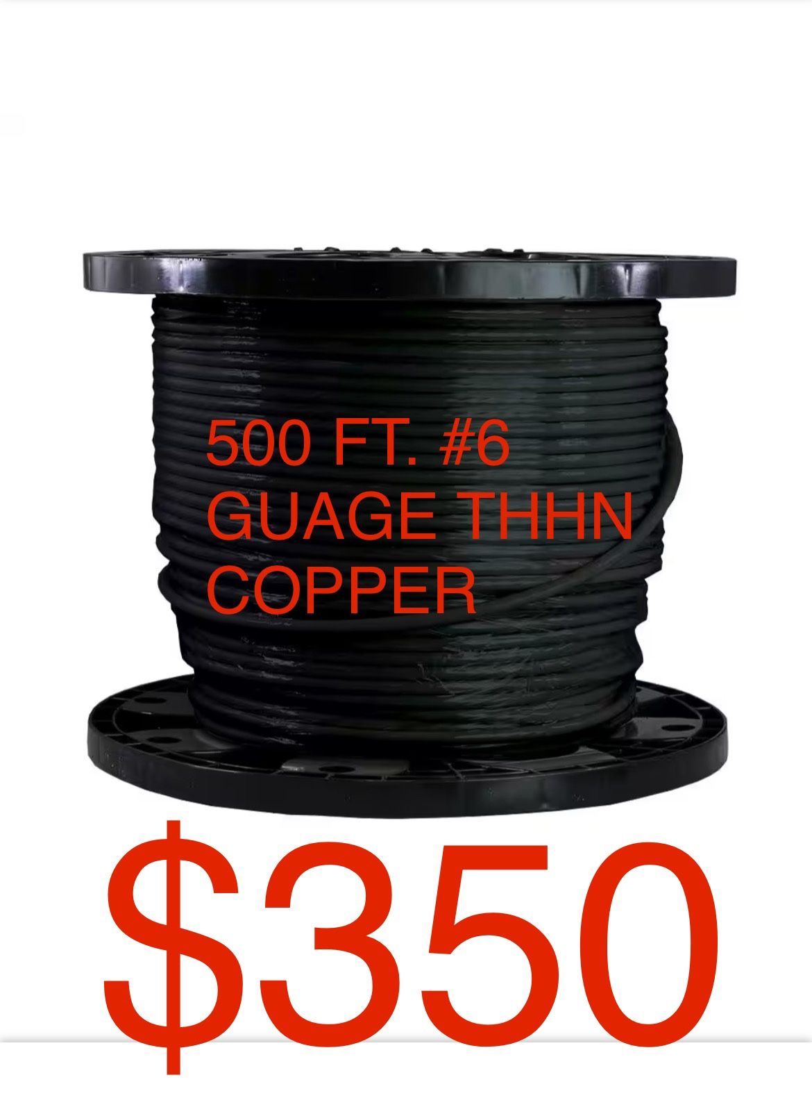 #6 AWG STRANDED COPPER 500ft.