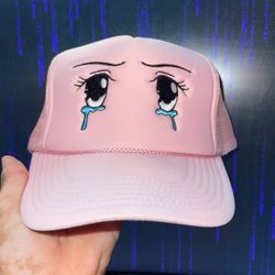 Crying Eyes Pink Trucker hat