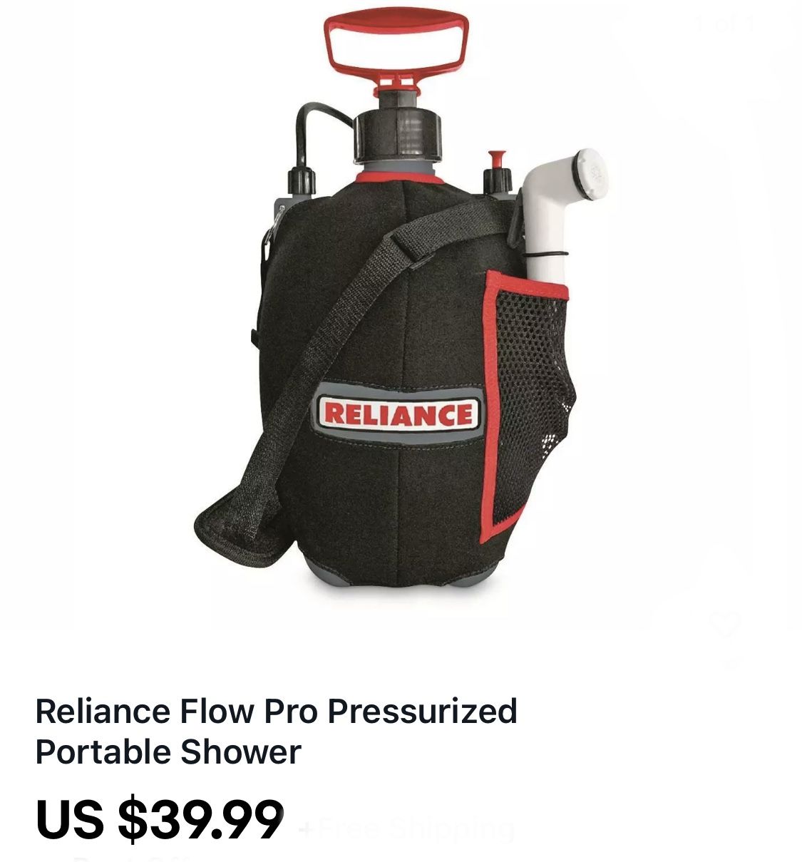 Reliance Flow Pro Pressurized Portable Shower