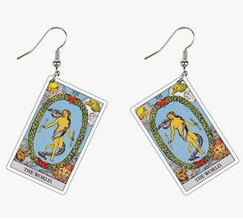 TAROT   Arano women's I earrings Brand New THE WORLD 