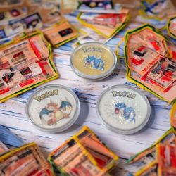 Pokémon-themed novelty collector coins or medallions ($30)