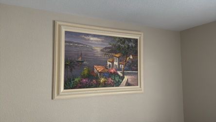 Very large of oil painting ready sign the size Wide : 43” Deep: 31”