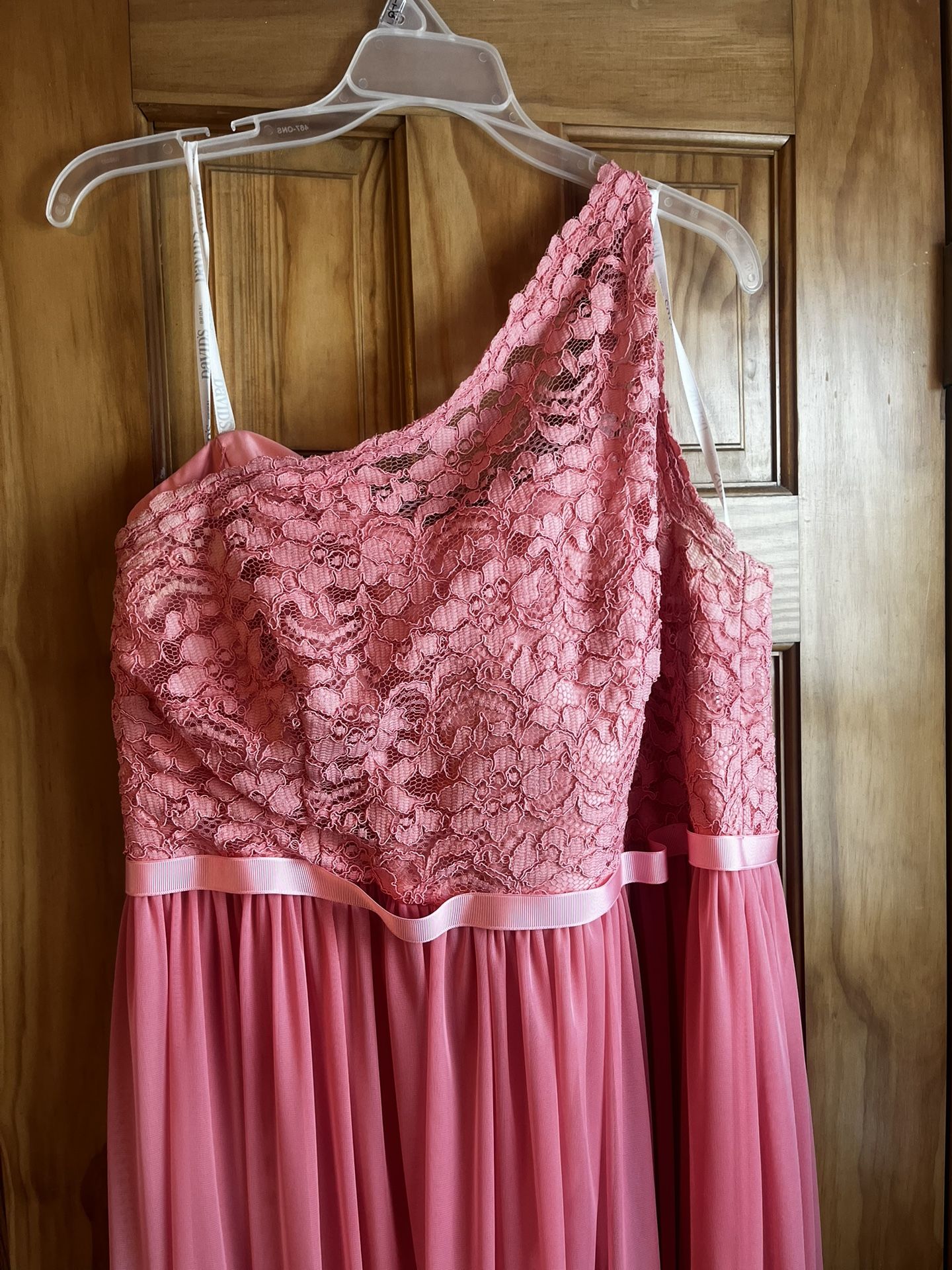 Coral Dress From David’s bridal