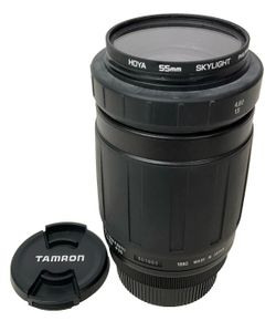 Tamron 186D AF 100-300mm Tele-Macro Lens With Hoya 55mm Skylight Filter + Case