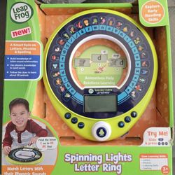 New Leap Frog Spinning Lights Letter Ring
