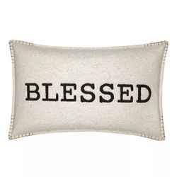 BLESSED feather throw pillow 