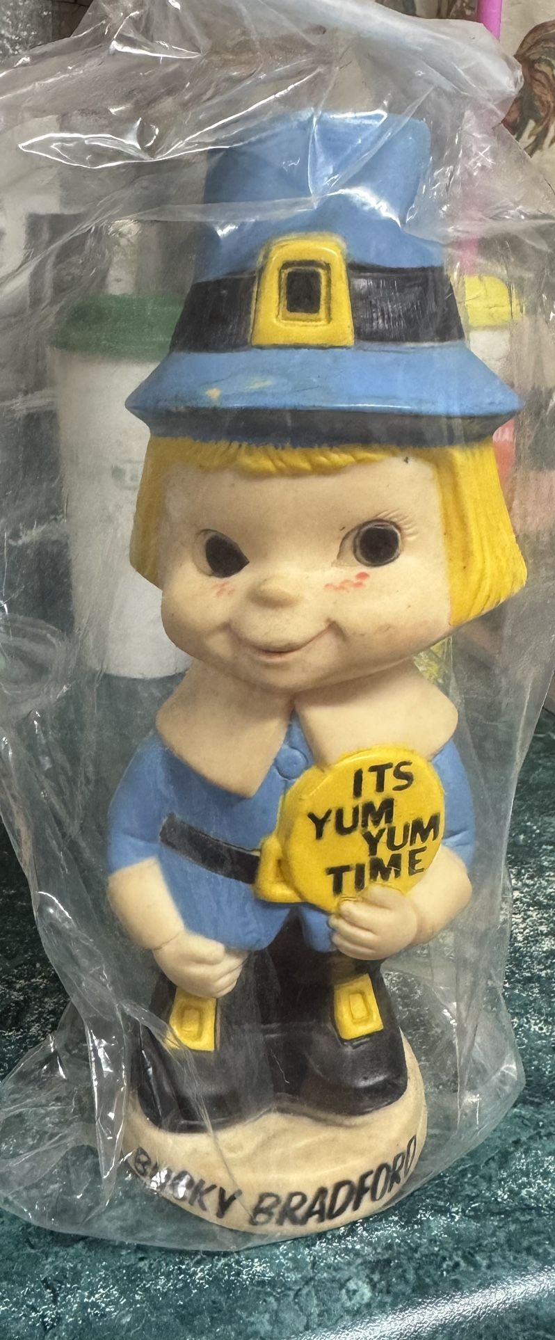 Vintage W.T. Grants Bradford House Bucky Bradford 9 inch squeaky figure.