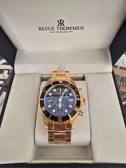 Revue Thommen rose gold chronograph
