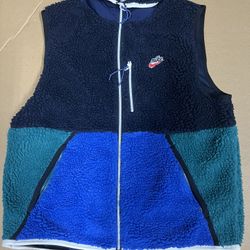 Nike Men Sportswear Sherpa Fleece Vest Multi Color