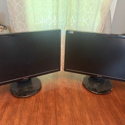 Pair Of Computer Monitors 