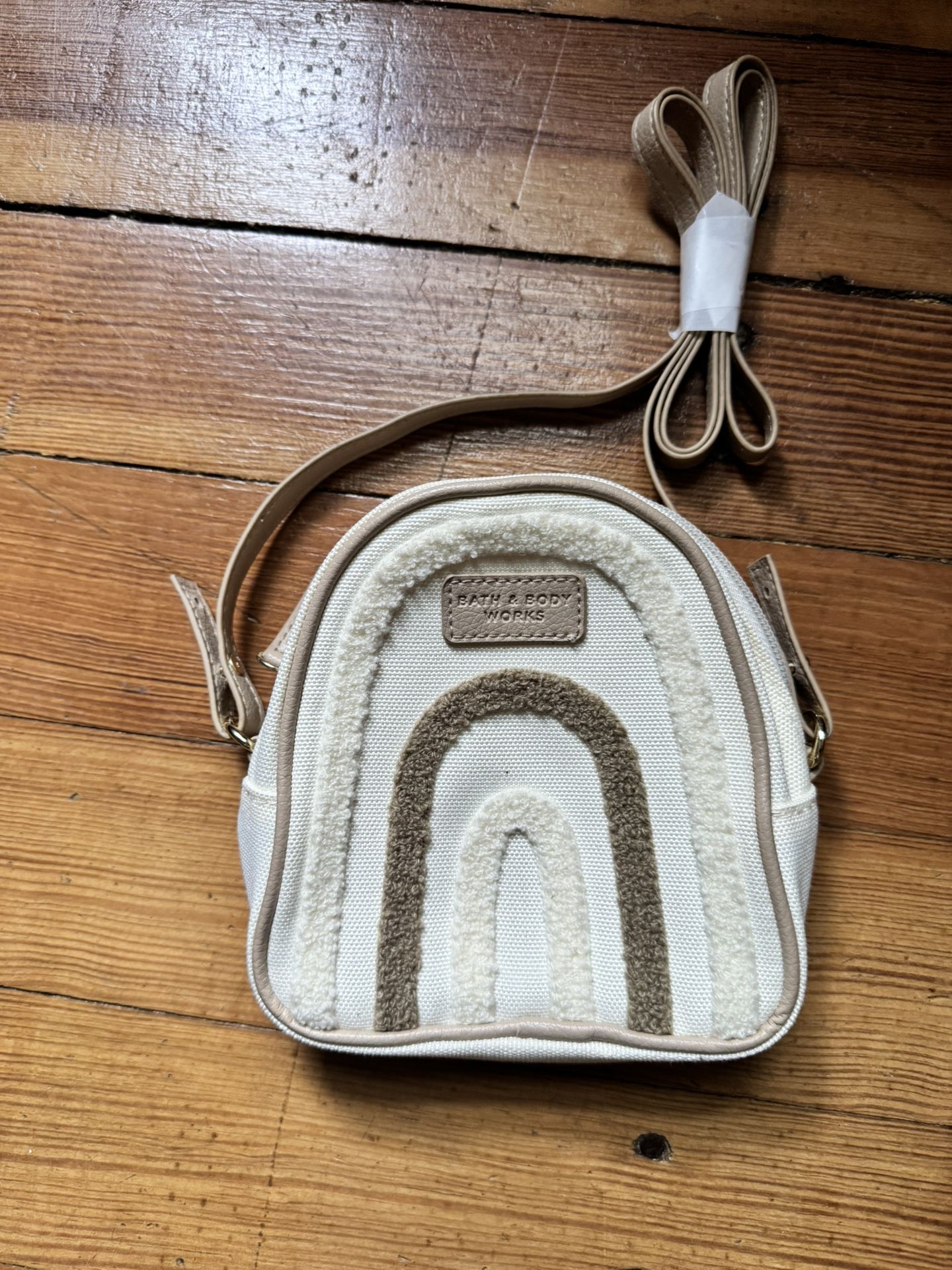 Bath & Body Works Cream and Tan Crossbody Bag