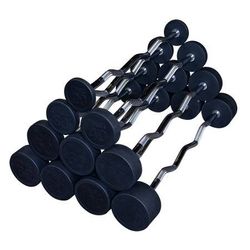 New Body Solid Commercial Pro Style Fixed Weight EZ Curl Barbell Bars SBZ020
