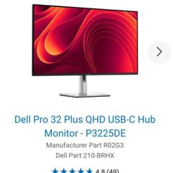 Dell Pro 32 plus inch monitor