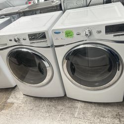 white duet whirlpool dryer front load set washer 