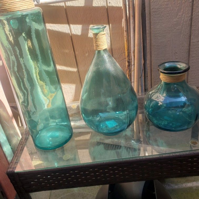 Three Used Nice Glass Vases $30 Firm