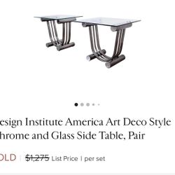 Vintage Glass End Tables  (OBO) 