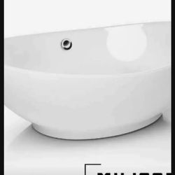 Modern Ceramic Vessel Sink - Vanity Bowl - Large Oval White..... CHECK OUT MY PAGE FOR MORE ITEMS