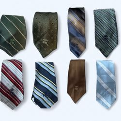 Lot Of 8 Vintage Countess Wara Mens Neck Ties
