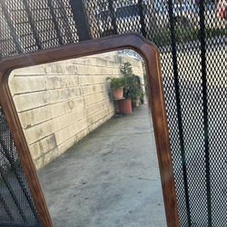 THOMASVILLE Mystique Walnut Asian Influenced Dresser / Wall Mirror