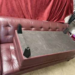Leather Soda Set With Ottoman